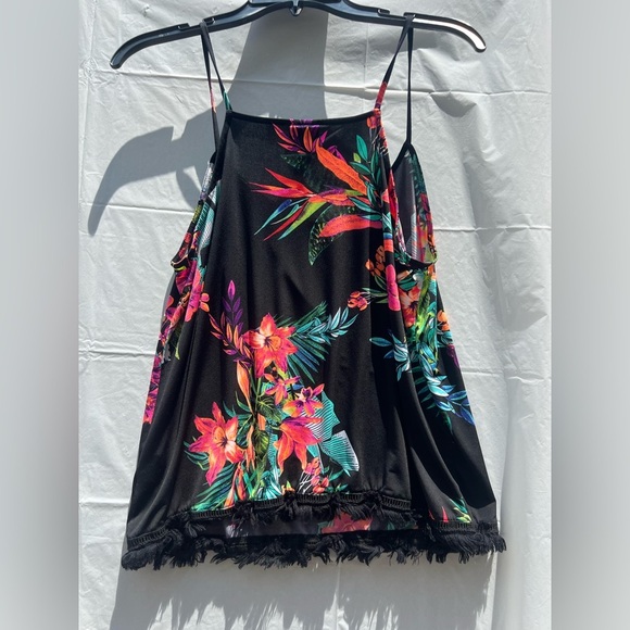 Worthington Black Top with Vibrant Floral Design - Picture 4 of 4